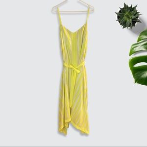 Plus Size Lane Bryant Lime Green Striped Boho Maxi Dress Sz 22/24